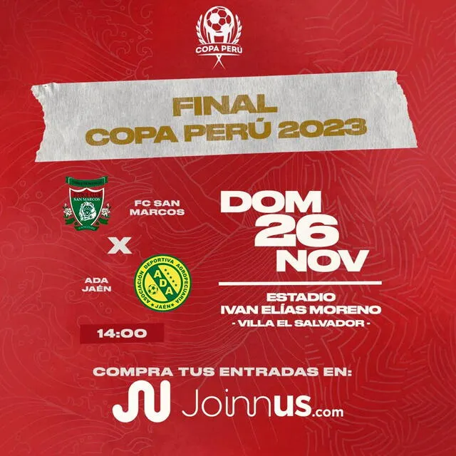  Afiche elaborado por la organización. Foto: Facebook Copa Perú   