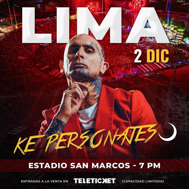 Ke Personajes brindará su segundo concierto en Perú este año. Foto: Teleticket   