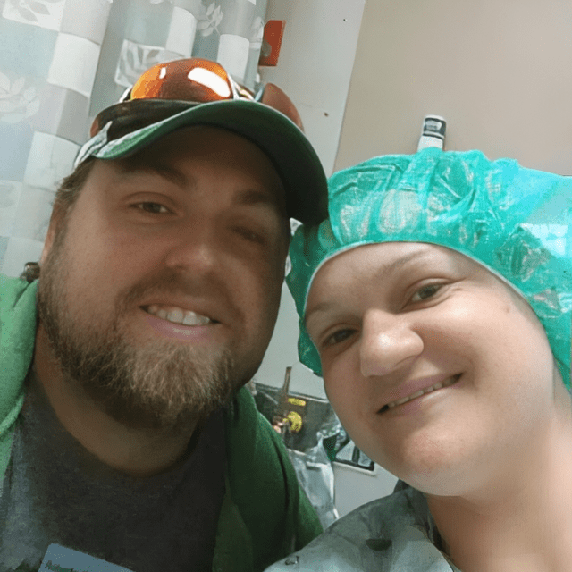  Tina y su esposo antes de la operación. Foto: ABC<br>    