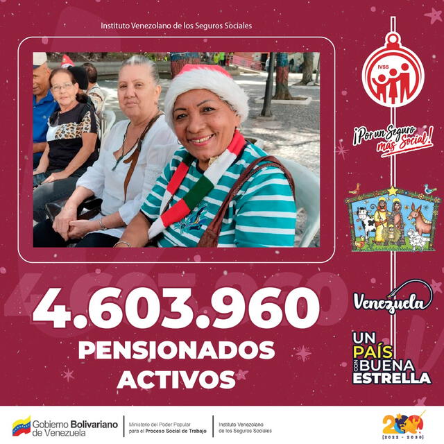 Número de pensionados activos en Venezuela en la actualidad, según el IVSS. Foto: IVSS