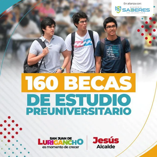 <em>Beca preuniversitaria de San Juan de Lurigancho: Foto: Facebook/Municipalidad de SJL</em>   