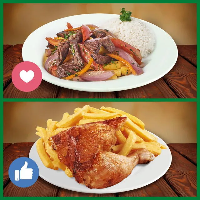  El lomo saltado y el pollo a la brasa de Roky's, ¿cuál prefieres? Foto: Roky's/Facebook 
