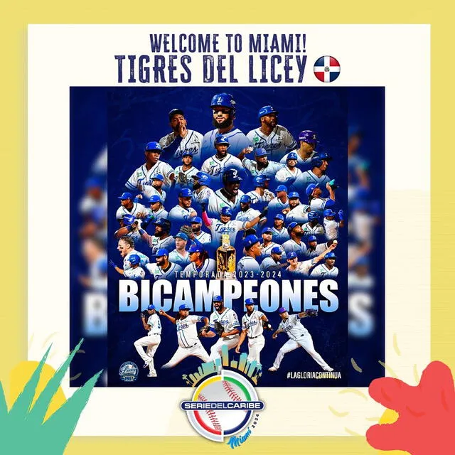 Calendario Tigres del Licey Serie del Caribe 2024