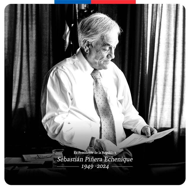 El expresidente Sebastián Piñera será honrado en 3 días de duelo. Foto: Gobierno de Chile