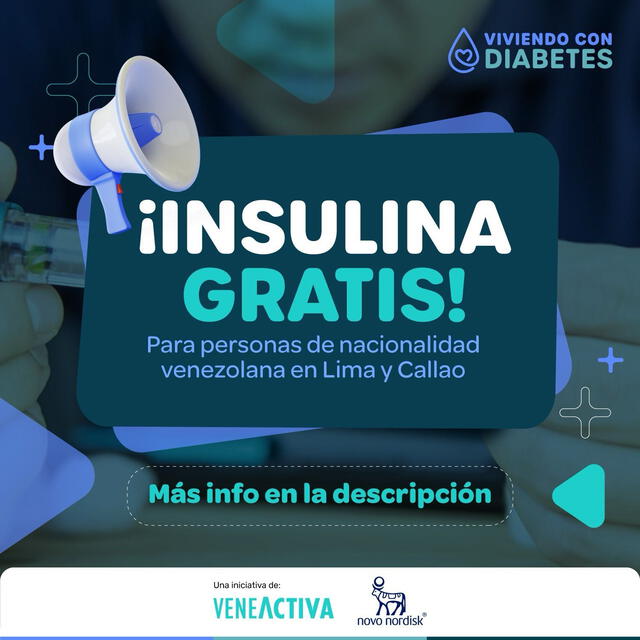  Programa Viviendo con Diabetes entrega insulina gratis a migrantes venezolanos en Perú. Foto: Viviendo con Diabetes   