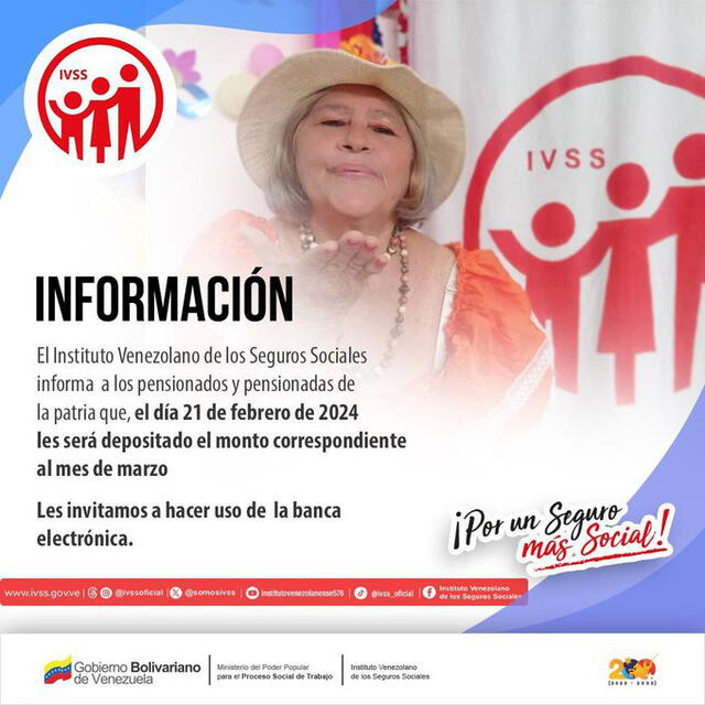 El pago del seguro social siempre se realiza con un mes de anticipación. Foto: IVSS   