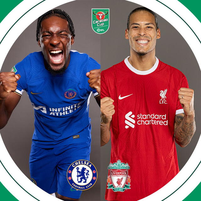 Chelsea y Liverpool se verán las caras en Wembley. Foto: Carabao Cup   