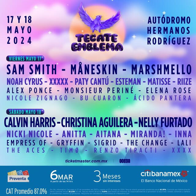  Afiche oficial del festival. Foto: X/TecateEmblema   