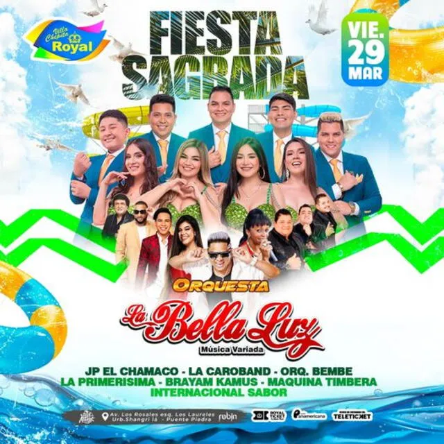  La Bella Luz estará presentándose en Villa Chepita Royal. Foto: Instagram/La Bella Luz   