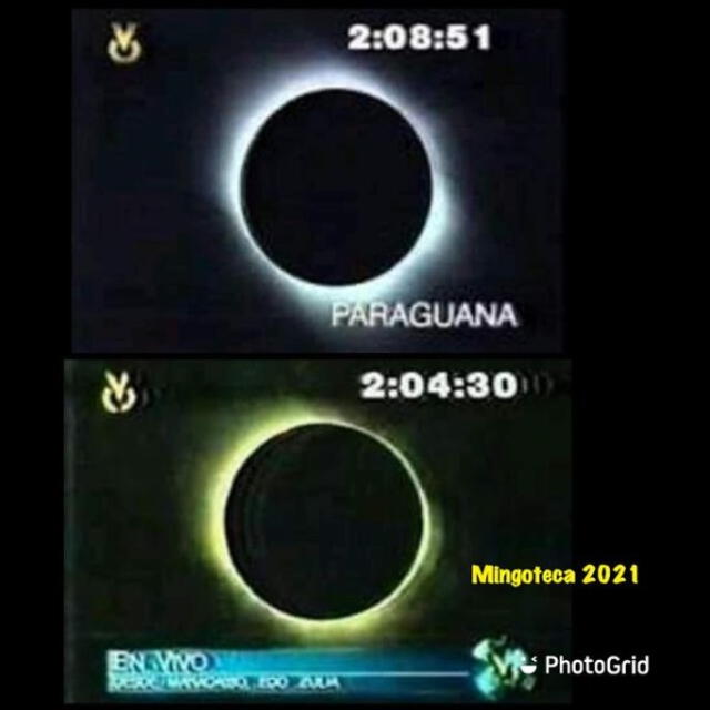 El eclipse abarcó la ciudad de Maracaibo y el suroeste de Paraguana. Foto: Instagram/Mingoteca    