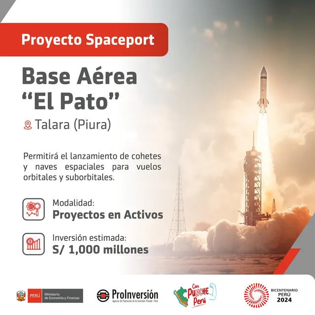  El proyecto Spaceport sería construido en Talara. Foto: @ProInversionPe/X<br>    