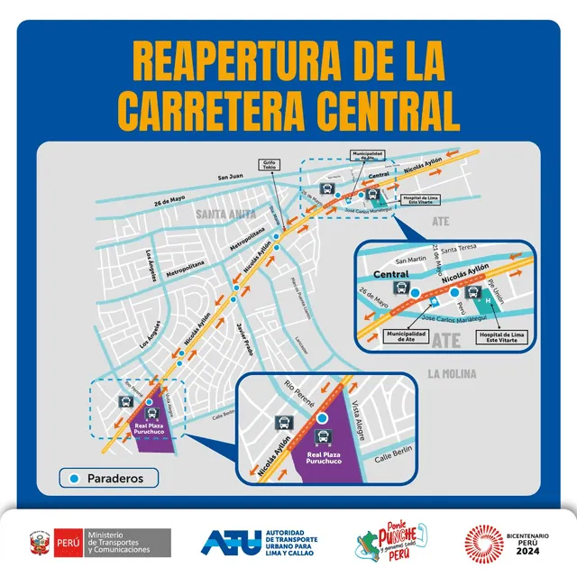  Más de 3.000 unidades retornarán a su recorrido original por la avenida Nicolás Ayllón, en Ate. Foto: Difusión   