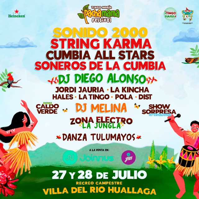 Artistas nacionales festejarán las Fiestas Patrias en el Recreo Campestre Villa del río Huallaga. Foto: difusión 