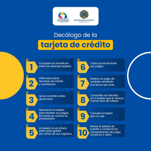 Consejos para usar correctamente tu tarjeta de crédito. Foto: SIB Guatemala.   