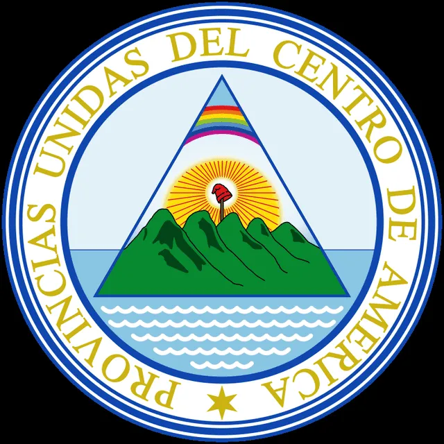  Se puede observar el morado en el arcoíris dentro del escudo de la bandera de Nicaragua. Foto: El 19   