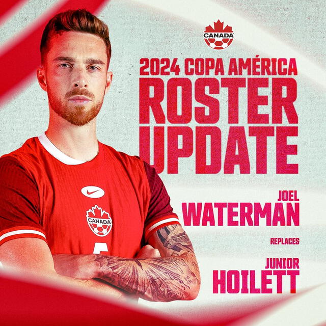  Joel Waterman se suma a la convocatoria de la selección de Canadá para la Copa América 2024, en reemplazo de Jumior Hoilett. Foto: CANMNT/z    