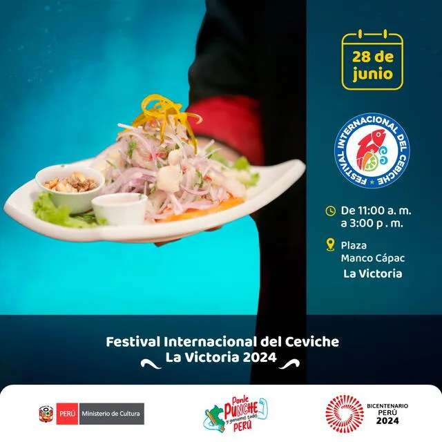 Festival Internacional del Ceviche para hoy 28 de junio. Foto: Mincul   