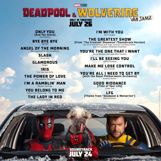  Estas son las canciones que sonarán en ‘Deadpool y Wolverine’. Foto: Deadpool    