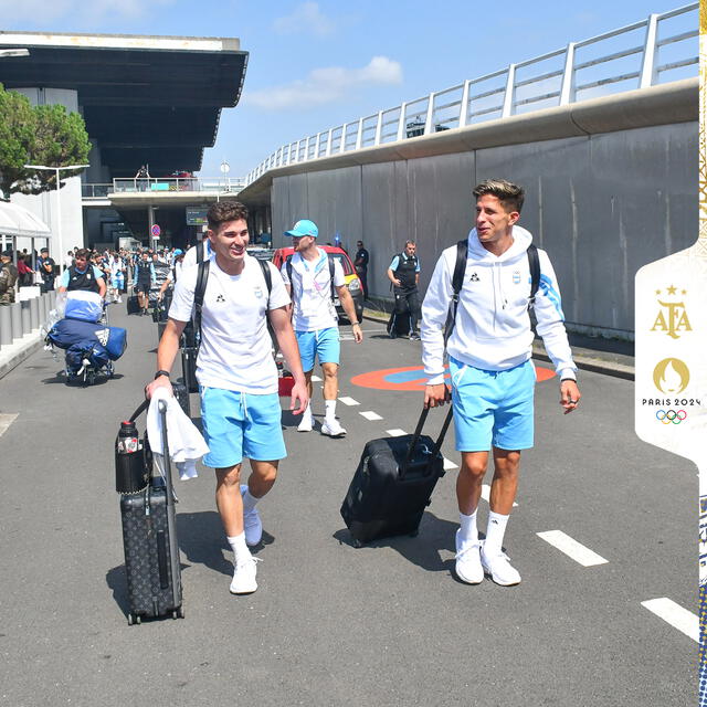  El plantel de Argentina ya se encuentra en Burdeos para enfrentar a Francia. Foto: Selección Argentina/X   