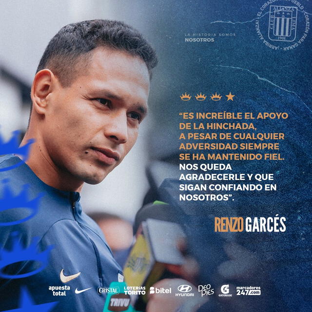  Declaraciones de Renzo Garcés previo a su visita a Cajamarca. Foto: Alianza Lima   