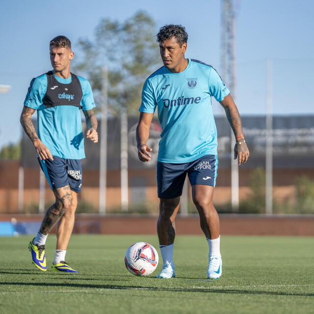  Renato Tapia en su primer entrenamiento con Leganés. Foto: Leganés    