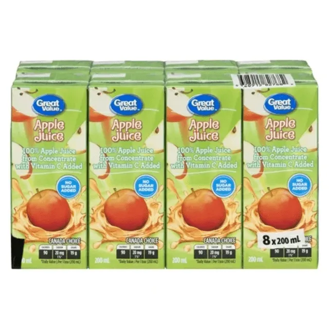  Great Value 100% Apple Juice fue retirado del mercado. Foto: Walmart   