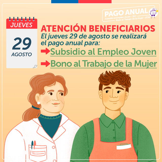 Sence anunció la fecha del pago anual del Subsidio al Empleo Joven 2024. Foto: Sence   