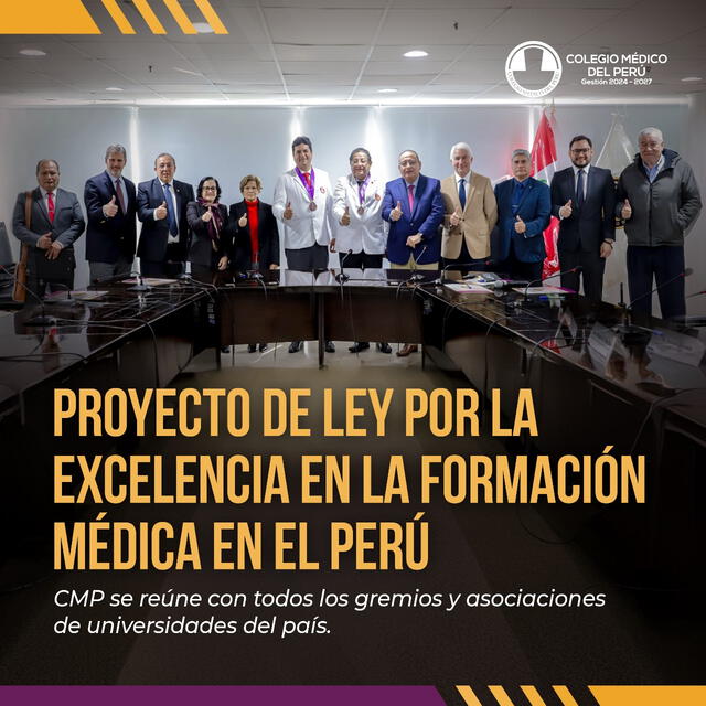  Colegio Médico del Perú impulsará un proyecto de ley. Foto: CMP   