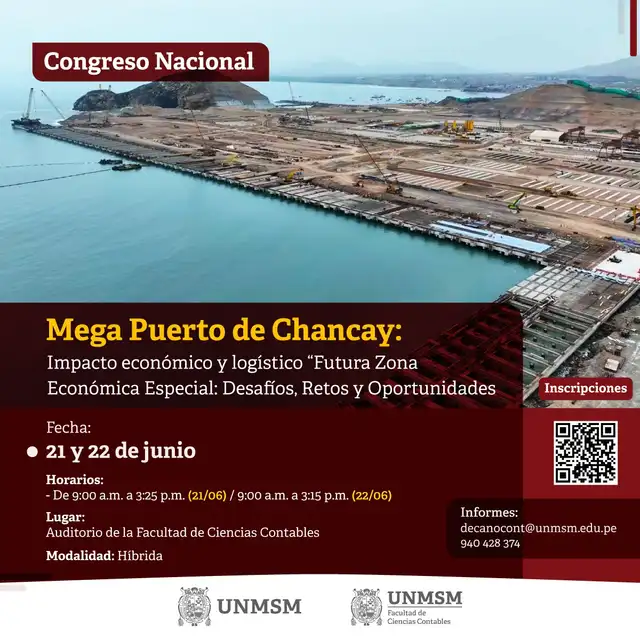 Uno de los Congresos que la UNMSM ha realizado sobre el Megapuerto de Chancay. Foto: UNMSM. Uno de los Congresos que la UNMSM ha realizado sobre el Megapuerto de Chancay. Foto: UNMSM.