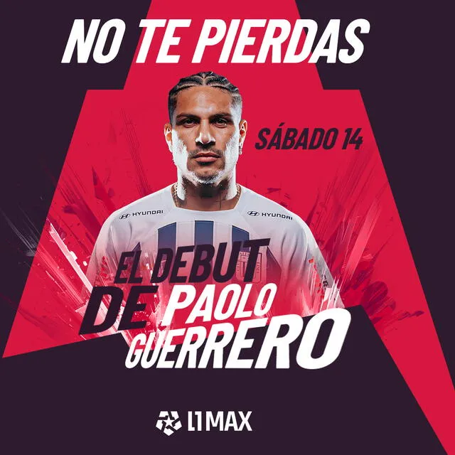  Paolo Guerrero debutará con Alianza Lima. Foto: L1 Max   