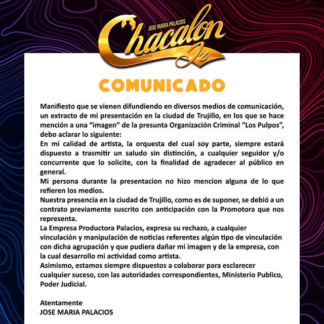  Comunicador de Chacalón Jr.. Foto: Facebook    