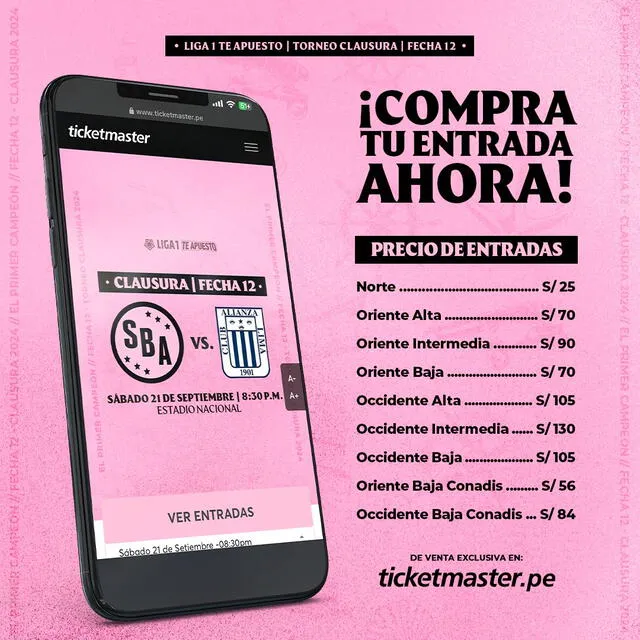 Precio de las entradas. Foto: Sport Boys   