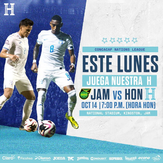  Este lunes 14 de octubre Honduras buscará ganar a Jamaica. Foto: Selección Honduras/X 