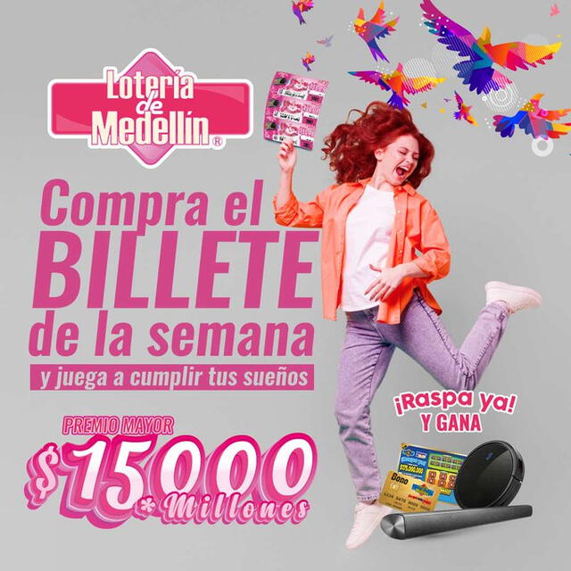 Lotería de Medellín válida por el sorteo 4753. Foto: Lotería de Medellín/X   