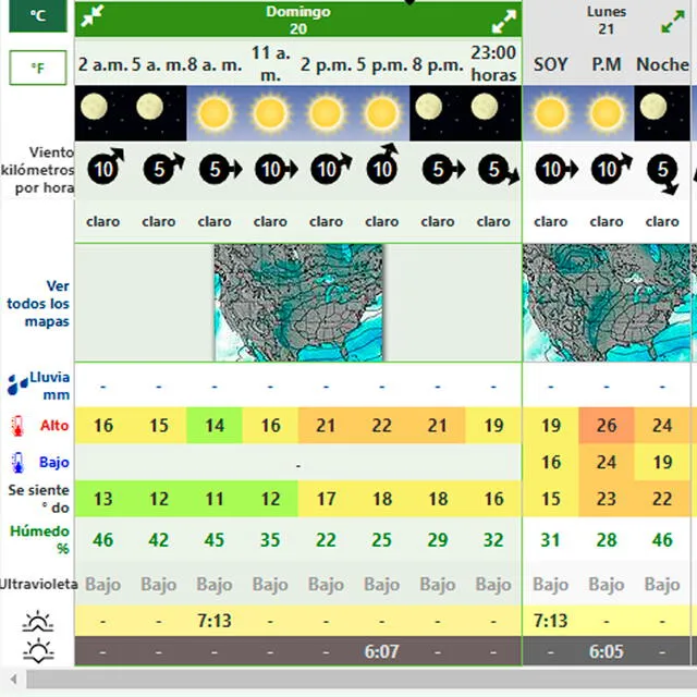 Clima HOY 20 de octubre en Nueva York. Foto: Weather Forecast.   