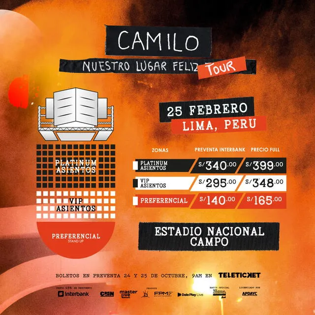 Camilo llega al Perú con un tremendo show para toda La Tribu en Perú   