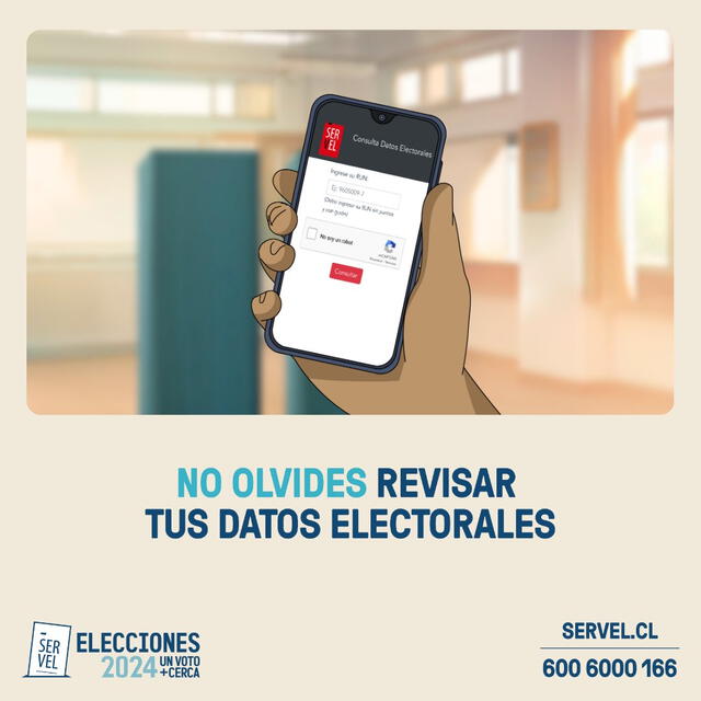 El uso de la plataforma para saber tu local de votación es amigable. Foto: Servel   