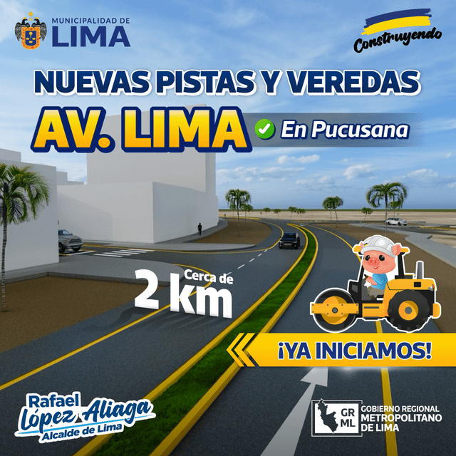 Casi 2 kilómetros abarcará la obra de la Municipalidad de Lima. Foto: MML   