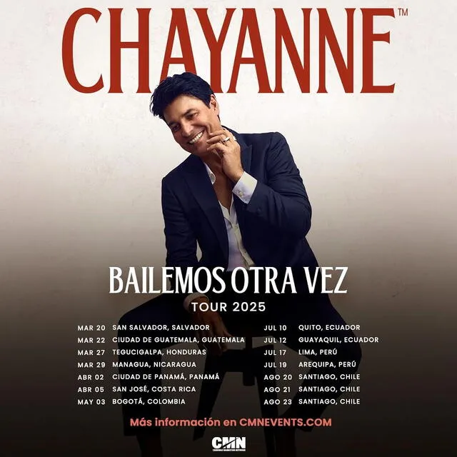  Chayanne viene a Perú con gira musical.    