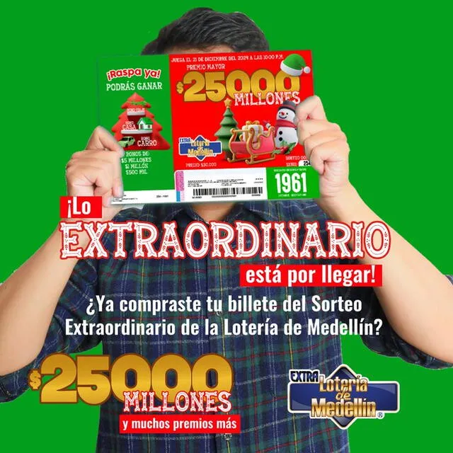 La Lotería de Medellín de este viernes pertenece al sorteo 4756. Foto: LoteriaMedellin/X   