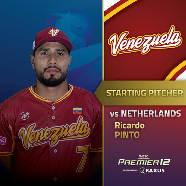 Ricardo Pinto defenderá la lomita de Venezuela. Foto: WBSC   