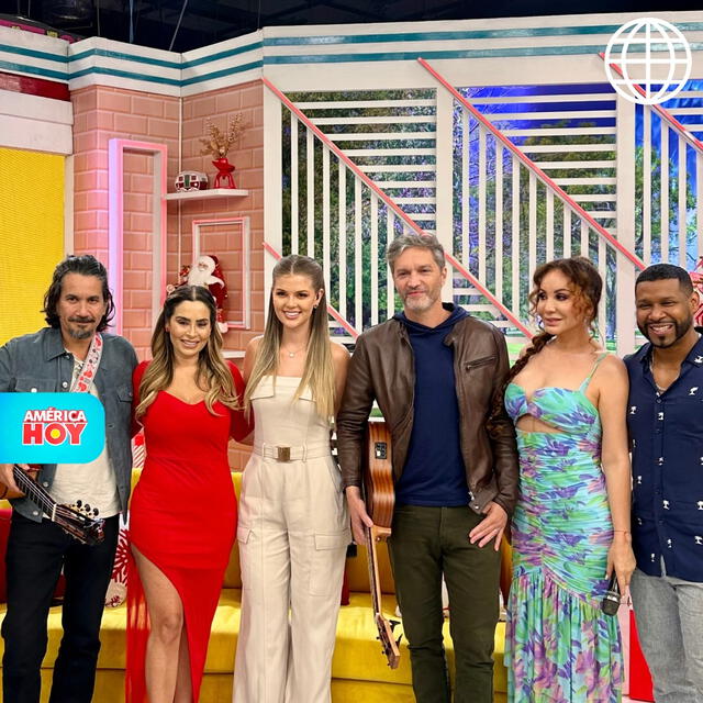 Ethel Pozo, Brunella Horna, Janet Barboza, Edson Dávila y Bacilos. Foto: 'América hoy' 