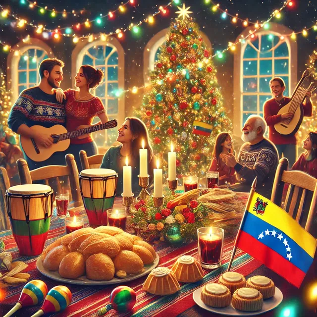 La Navidad en Venezuela se celebra este 25 de diciembre. Foto: Dall-E