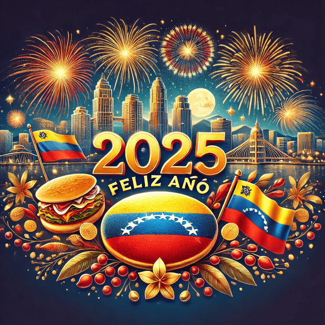Comparte las imágenes más bonitas para recibir al 2025 en Venezuela. Foto: Dall-E