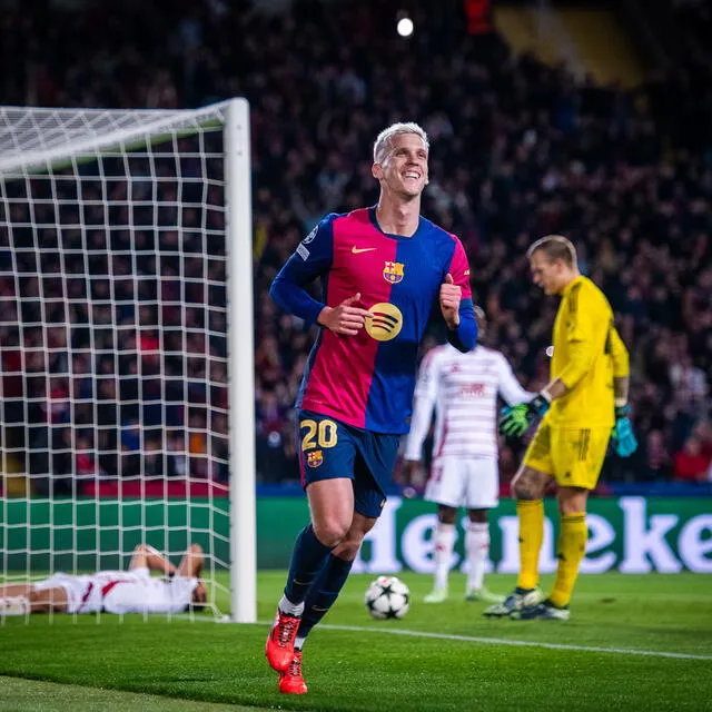  Dani Olmo ha marcado 6 goles en 15 duelos con Barcelona. Foto: Barcelona/X   