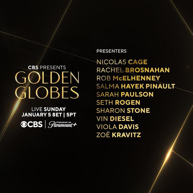 Presentadores en los Golden Globes 2025Foto: Instagram/Paramount   