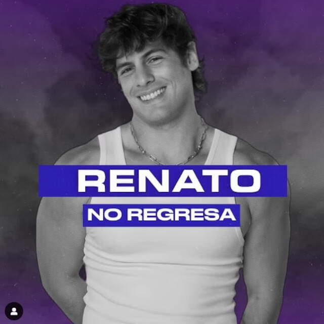  Renato Rossini Jr. no fue admitido nuevamente en 'Gran hermano'. Foto: Instagram   