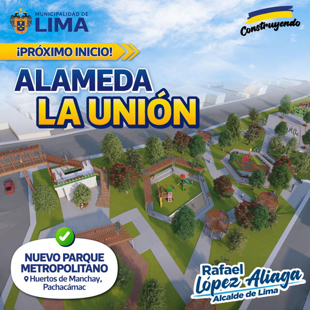 Así lucirá el nuevo parque en Pachacámac. Foto: Municipalidad de Lima   