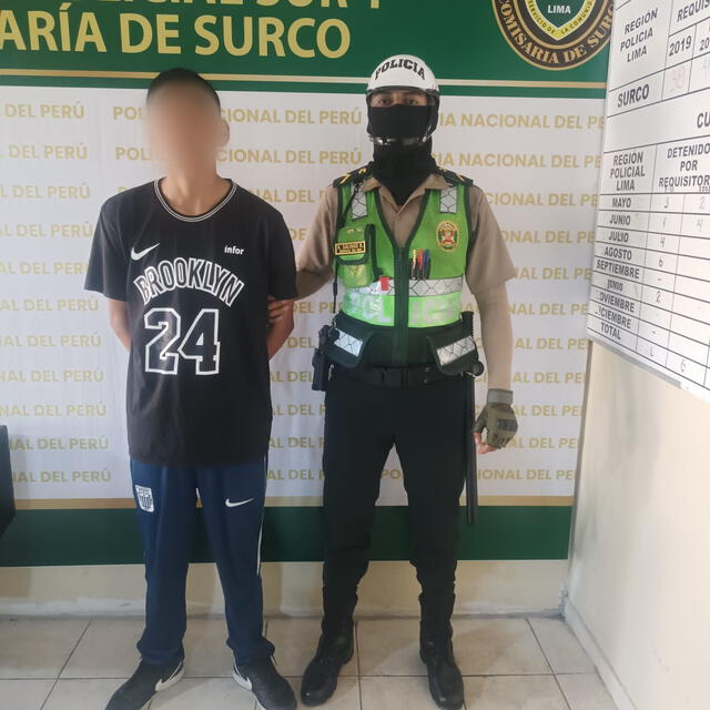 Menor fue capturado rápidamente por las autoridades. Foto: PNP   