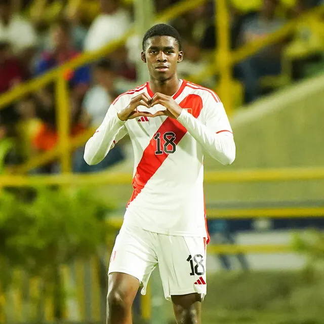  Víctor Guzmán aún no logra anotar en el Sudamericano Sub-20 con perú. Foto: La Bicolor/X   